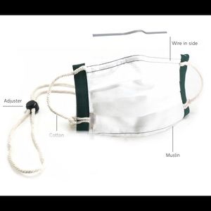 Elastic free muslin cotton mask